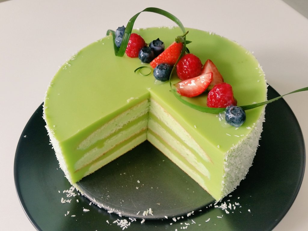 Pandan layer cake to celebrate Malaysian Independence day 🇲🇾 my version of recipe in <a href="/CambsCookBook/">Cambs Cook Book</a>