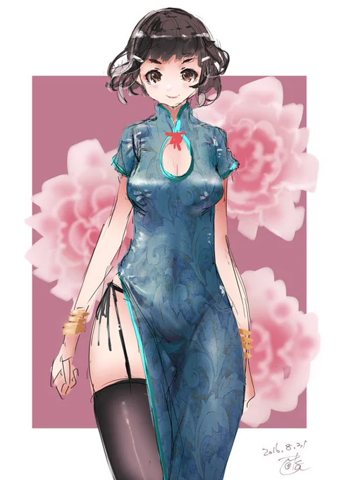 妙高さんにチャイナ風な衣装着せたかっただけ
#艦これ版深夜の真剣お絵描き60分一本勝負
#艦これ版真剣お絵描き60分一本勝負_20160831 