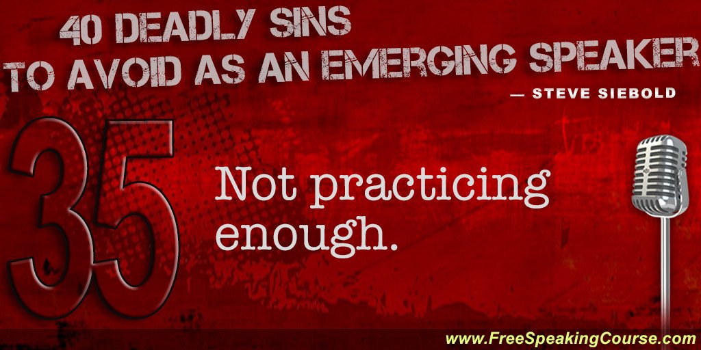 SandraLarson's tweet image. Are you practicing enough?
freespeakingcourse.com/40deadlysins.p…
#publicspeaking #speechworkshop #keynote #leadership #BGSW