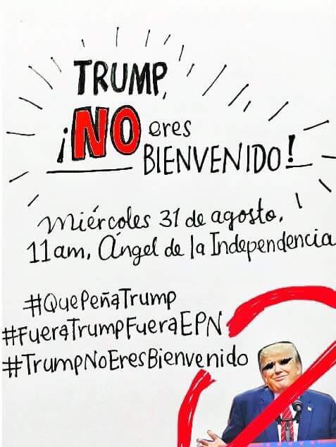 JesusSuarezG_'s tweet photo. #Trump tu visita ofende a mi nación eres #PresonaNoGrata en mi país , #Peña No tiene nuestro aval #QuePeñaTrump https://t.co/9cJhTUCqNt
