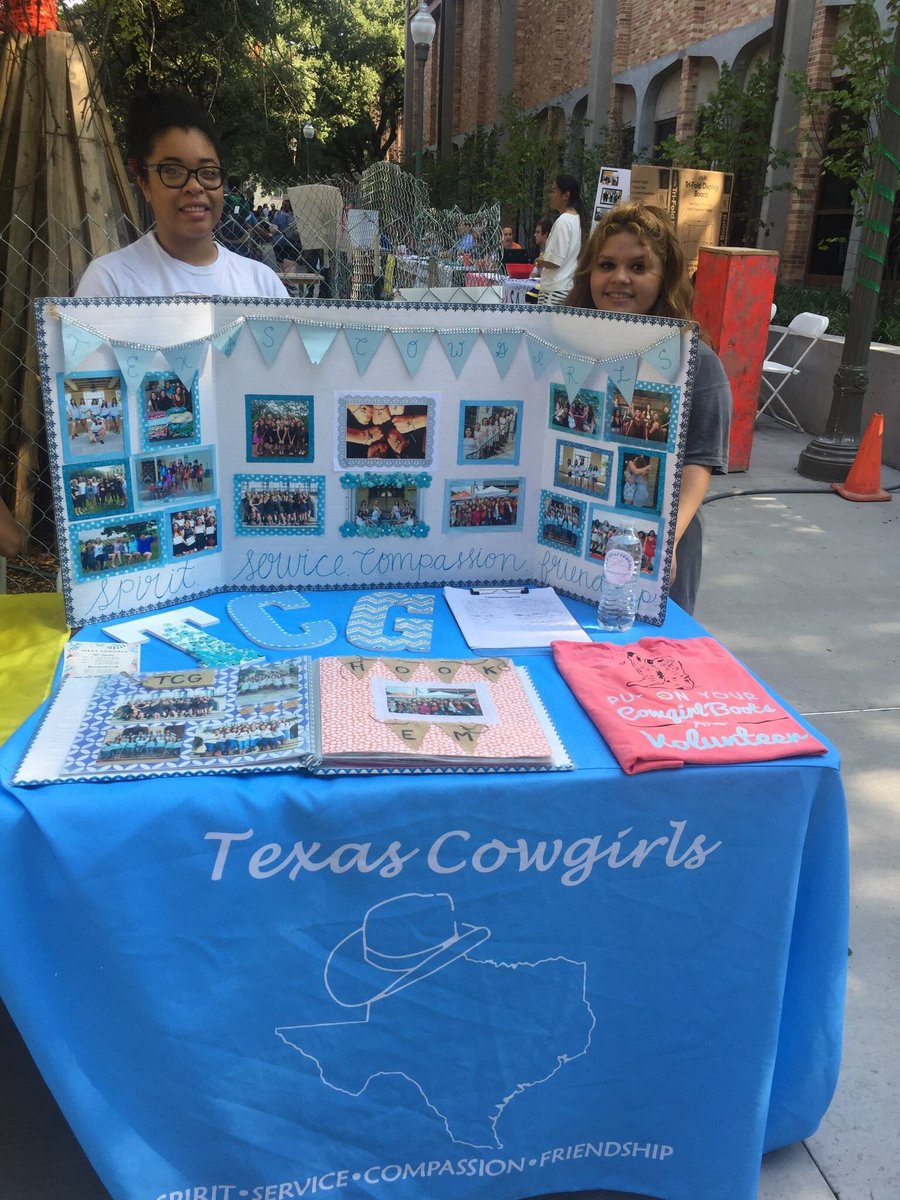 Check out our table near Jester at Party On The Plaza &amp; learn about our Pillars and Philanthropy until 3PM! #UT20