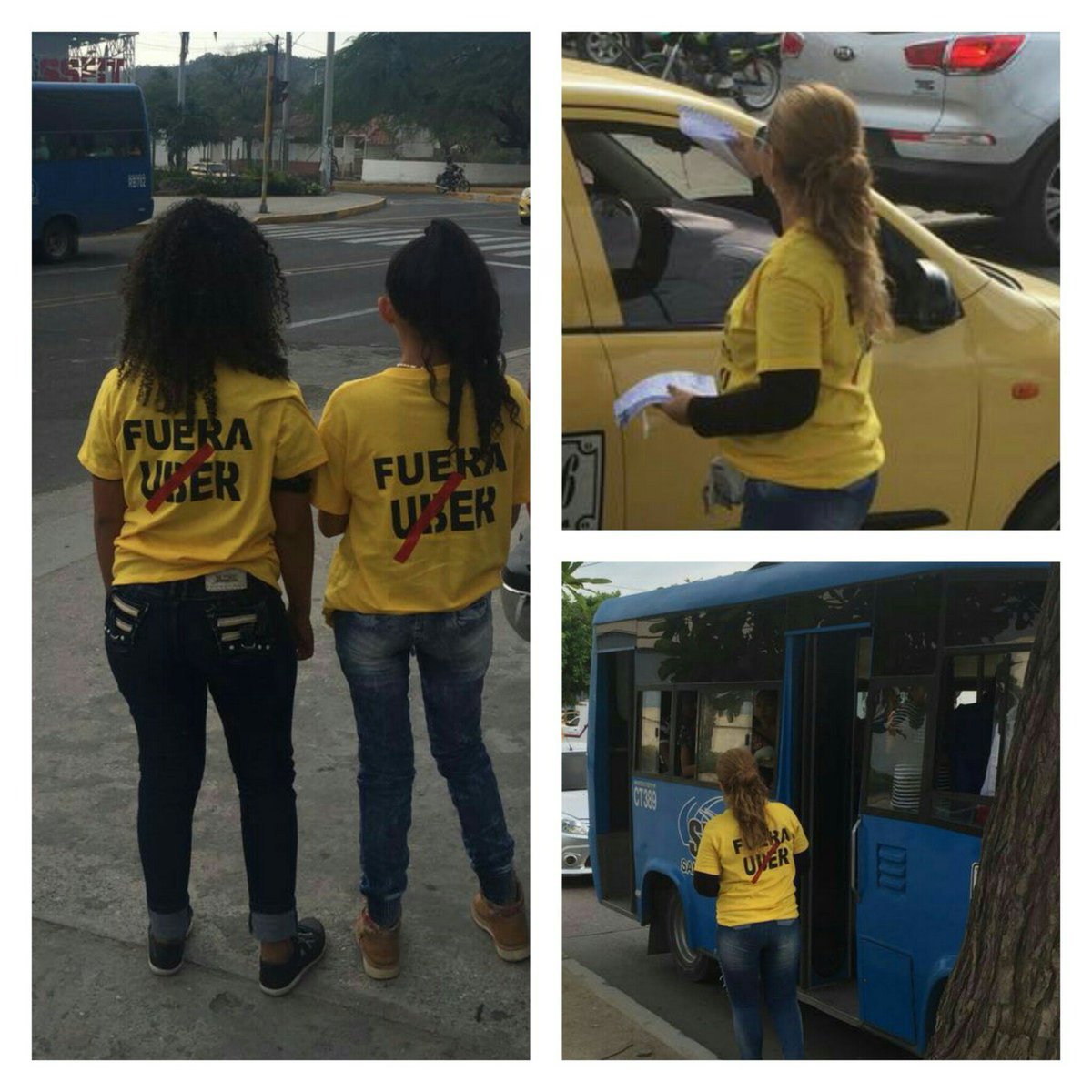 TAXIS1ASM's tweet photo. [CAMPAÑA] Los taxistas aportamos impuesto para el progreso de ciudad, por eso decimos ¡Fuera ilegalidad, fuera Uber! https://t.co/ZZCcZmCZy7