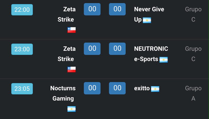 Brekanet's tweet photo. #CSGO | #LigaAmadoraARG

¡HOY! GC y GA

22:00 #ZetaStrike - #NGU
23:00 #ZetaStrike - #Neutronic 
23:05 #NG - #Exitto https://t.co/7CXkC6rQq7