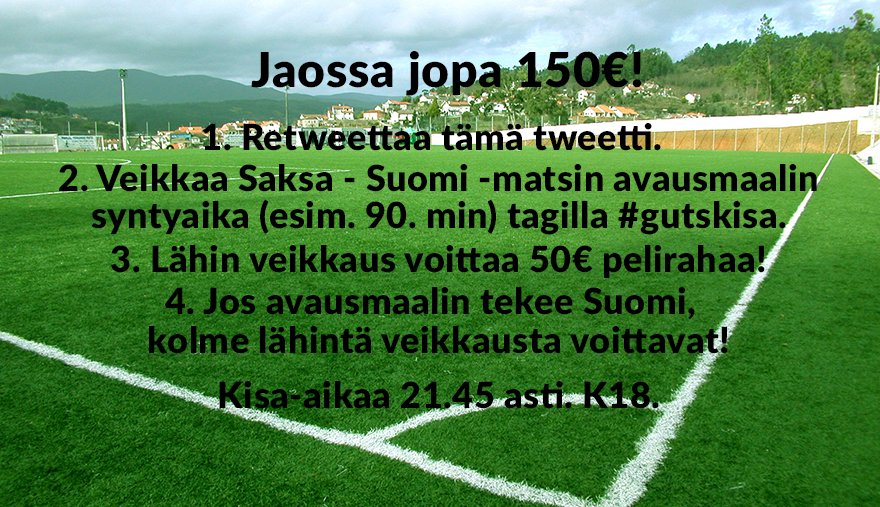 GutsSuomi's tweet image. KISAN AIKA! #Huuhkajat kohtaavat Saksan tänään. Tsekkaa kuva ja voita 50€ pelirahaa! #betsit #gutskisa #pukkiparty