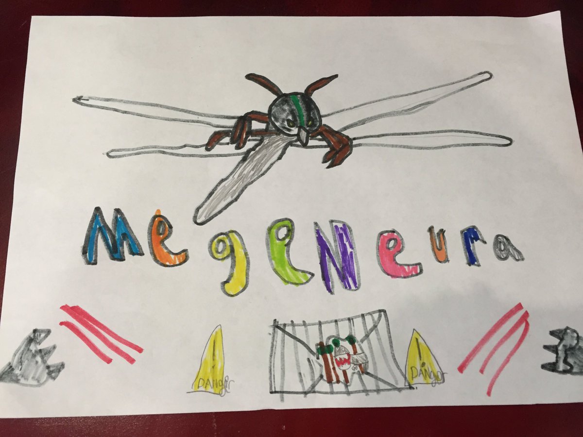 Love this pic from our #DinosuarZoo #colouring #competition! That meganura is looking fierce!