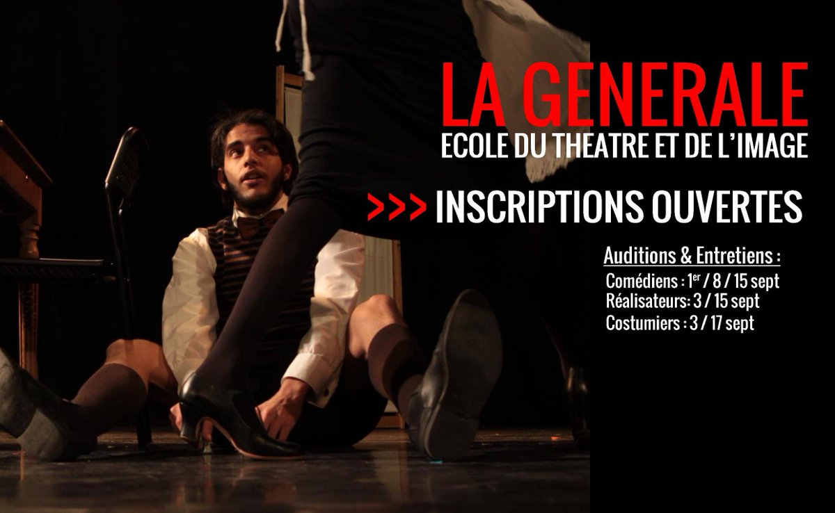 Il est encore possible d'intégrer <a href="/LaGenerale_/">Ecole LA GENERALE</a>  Formation #Réalisateur #Comédien  #Costumier la-generale.fr
