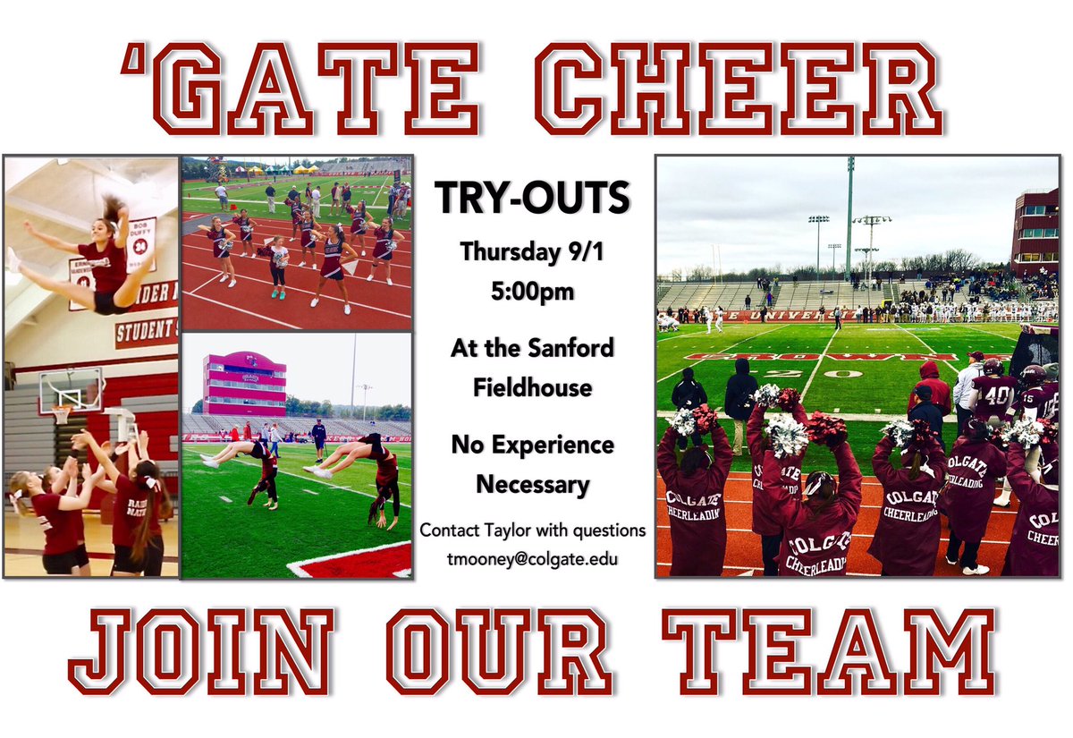 Last reminder for cheer try-outs! See you there✨