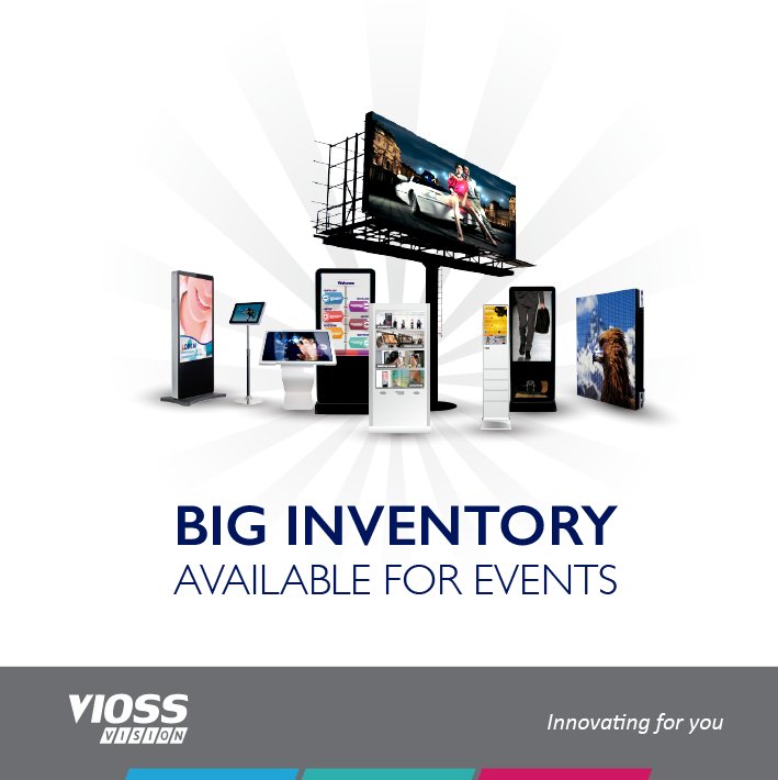 viossvision's tweet photo. Vioss Vision #LED &amp; #LCD displays inventory available for rent. Take your event to the next level
#DOOH #advertising https://t.co/F4anqUEVZU