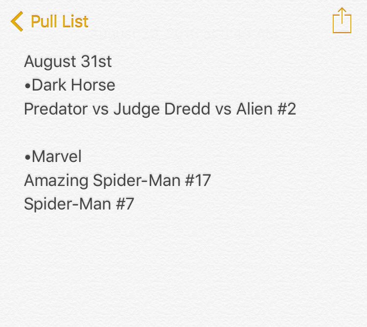 CoolBeansPhilly's tweet photo. Very short pull list this week #ShareYourPullList https://t.co/FKBAxjsZ6A