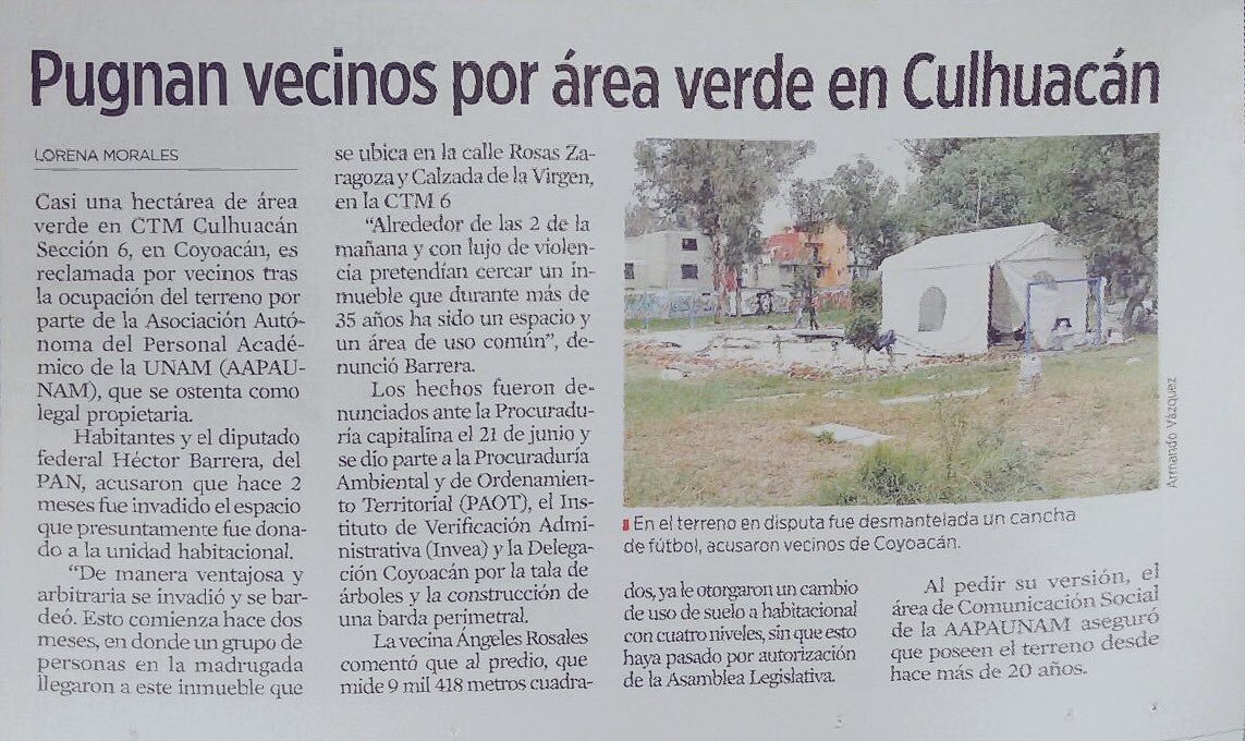 ctm6unidos's tweet photo. Les compartimos una nota publicada el día de hoy en periódico @Reforma ayúdenos a compartir!#VecinosUnidosCTMVI #RT https://t.co/SG9WmFgvy1