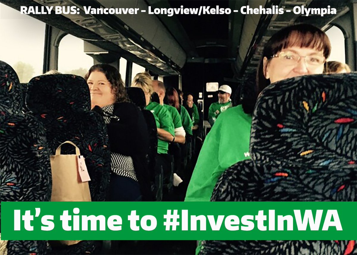 wfsec28's tweet image. .@GovInslee WA EEs on buses to Oly. The rest are watching. #InvestInWA #CompetitivePay #WorkloadRelief #SafeStaffing