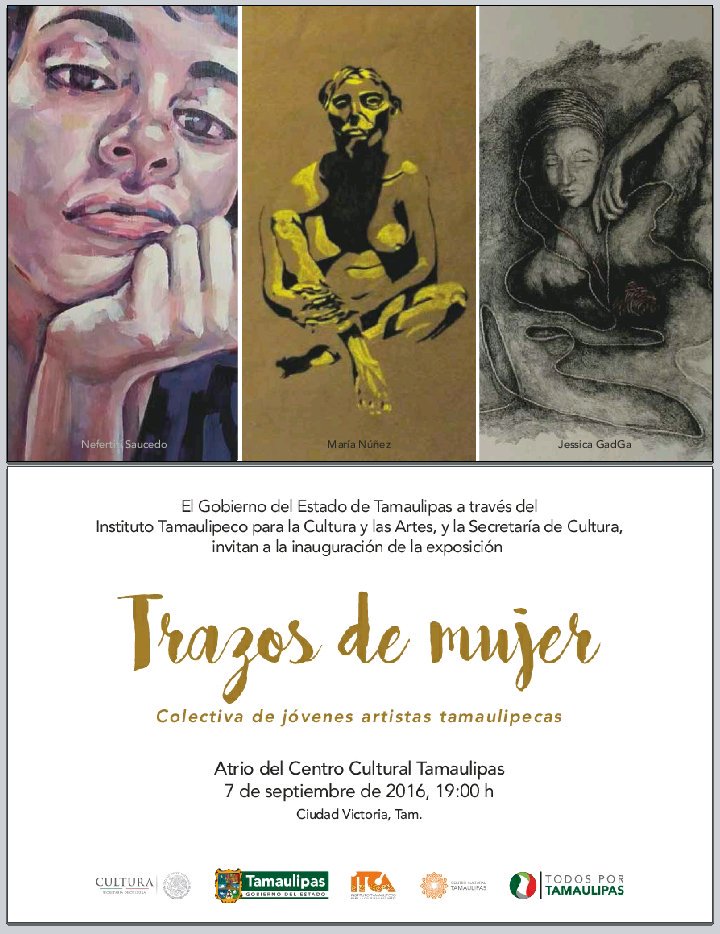 Elinllb's tweet photo. Sigue el programa de exposiciones del @ITCA_: ven a conocer la obra de estas 3 jóvenes tamaulipecas. ¡Te esperamos! https://t.co/wVmpxm9VwH