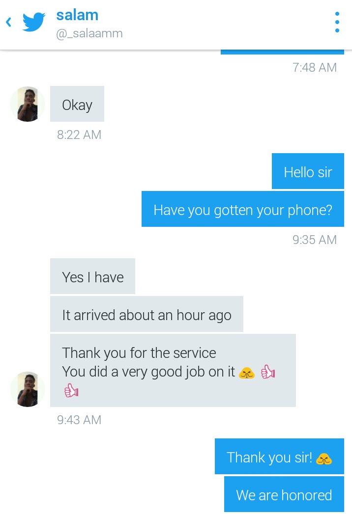 drfixng's tweet photo. The Reviews just keep rolling in! A big thank you to @_salaamm It was an honor to serve you! Enjoy! #DrFix https://t.co/UxPEuyhWqw