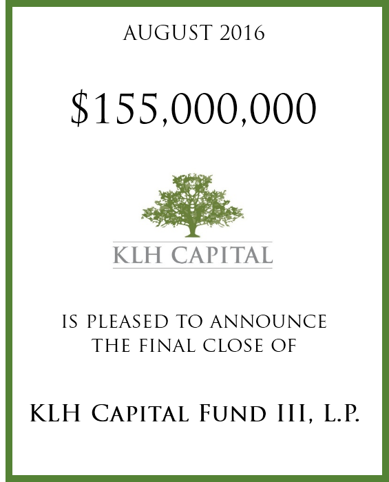 KLH closes Fund III, adds a partner to its team. @PEPDigest provides details: goo.gl/8oMkdr