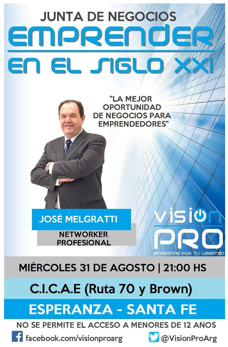 VisionProArg's tweet image. Hoy en ESPERANZA! Un gran #empresario y #networker aportando su #visión sobre los #negocios del Siglo XXI
#VisionPRO
