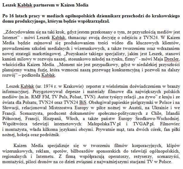 WojciechMucha's tweet photo. Pytamy. Czy jak Leszek Kablak odszedł z tvnu to to tez jest dowód na upadek tej stacji? #Orlos https://t.co/wmFWwoJJAP