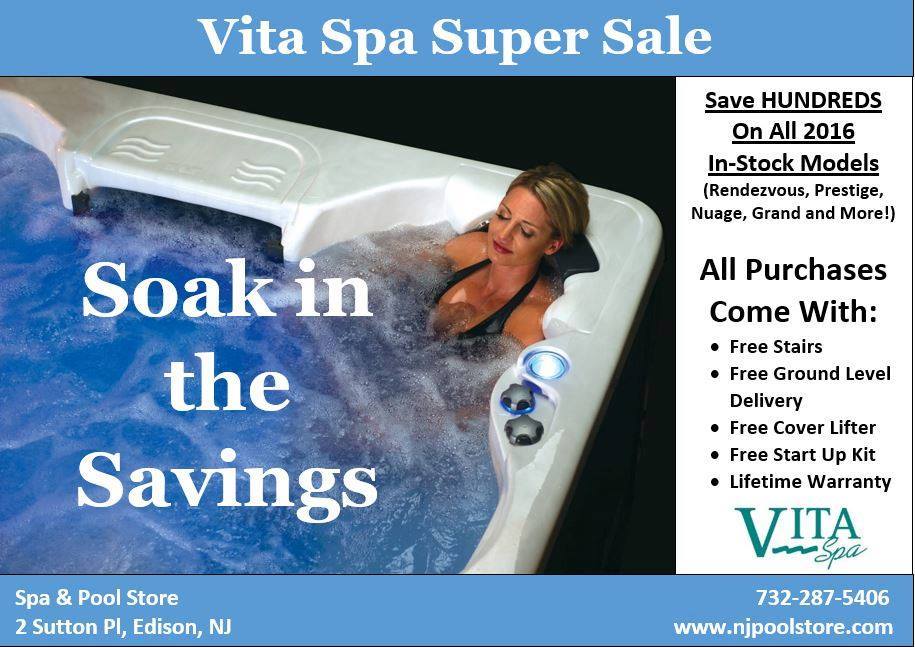 NJPoolStore's tweet photo. There are hot tubs and there are Vita Spas. Learn the difference by visiting the Spa &amp; Pool Store in #Edison today. https://t.co/PXNJuJNG1t