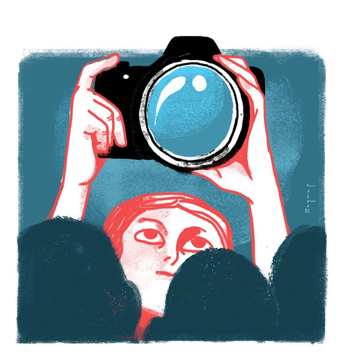 Bağımsız gazetecilerin dayanışma amaçlı kurduğu platform #bengazeteciyim için çizdim. Daha iyi günlerin umudu ile.