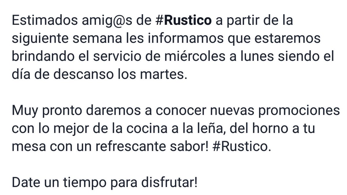 ComeRustico's tweet image. ATENTO AVISO! Prepárate para el mar de sabores con un toque refrescante. Date un tiempo para disfrutar en #Rustico