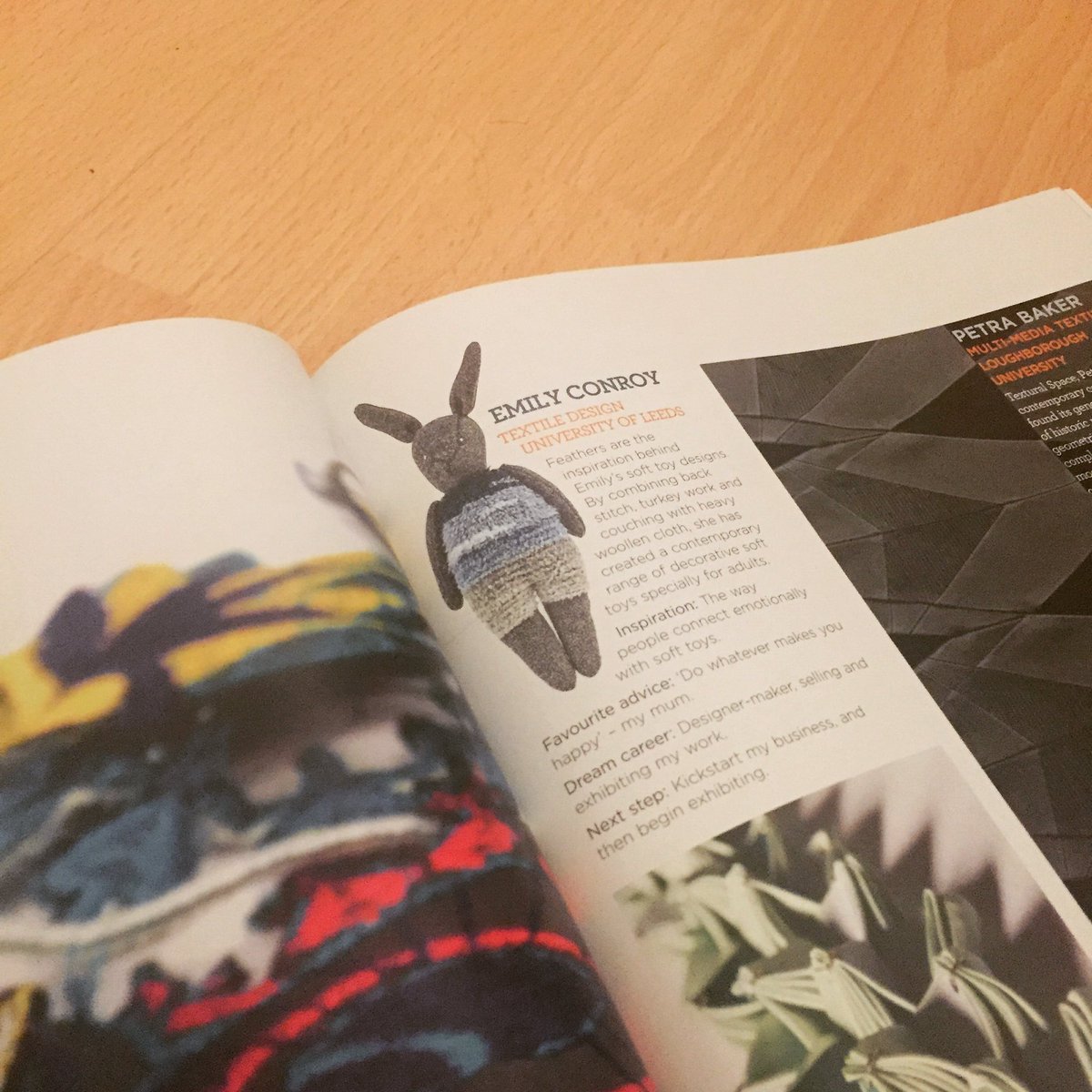 My work featured in Embroidery Magazine 'The Graduates 2016' section - sept/oct edition 🐰#embroiderymagazine