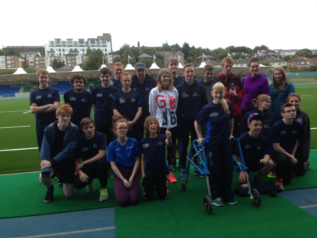 Beth potter visits Victoria park city of Glasgow disability athletes at scotstoun #govickypark