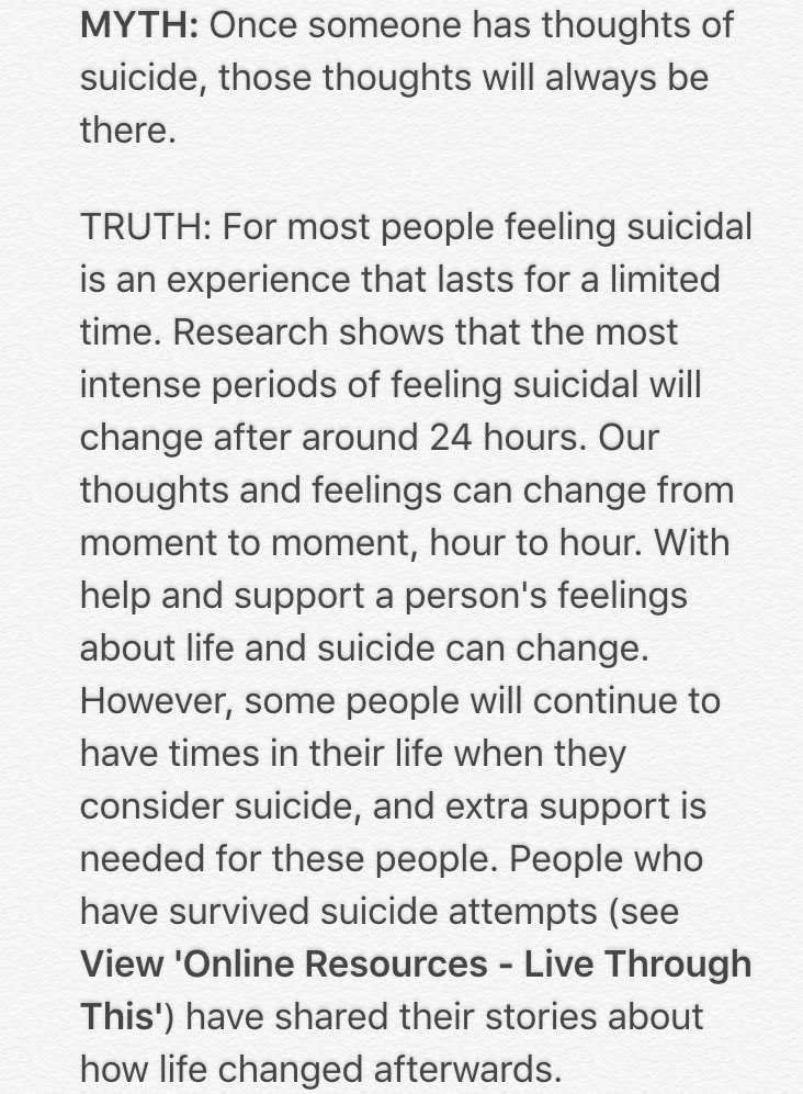 desbienetre's tweet photo. Day 16 of 20 common myths, misunderstandings or misconceptions about suicide.
#askforhelp #20daysofawareness https://t.co/2ygM0VlYRy