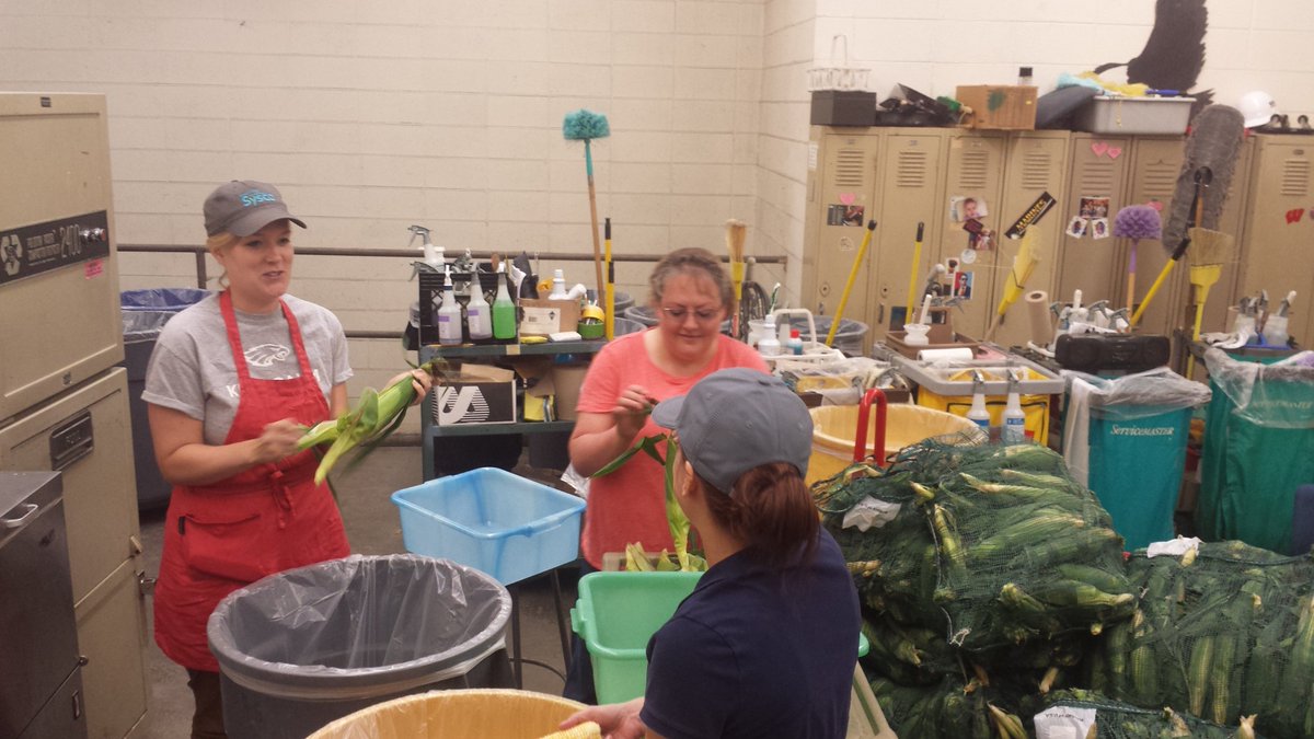 Hey Freshmen, fresh sweet corn for lunch tomorrow!  Our food service team is the best.