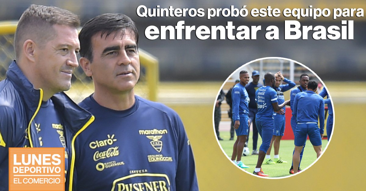 elcomerciocom's tweet photo. #Eliminatorias: Este es el equipo que Quinteros probó para el juego ante Brasil » https://t.co/Sd9lk3dss1 https://t.co/Nj1QBHFCh2