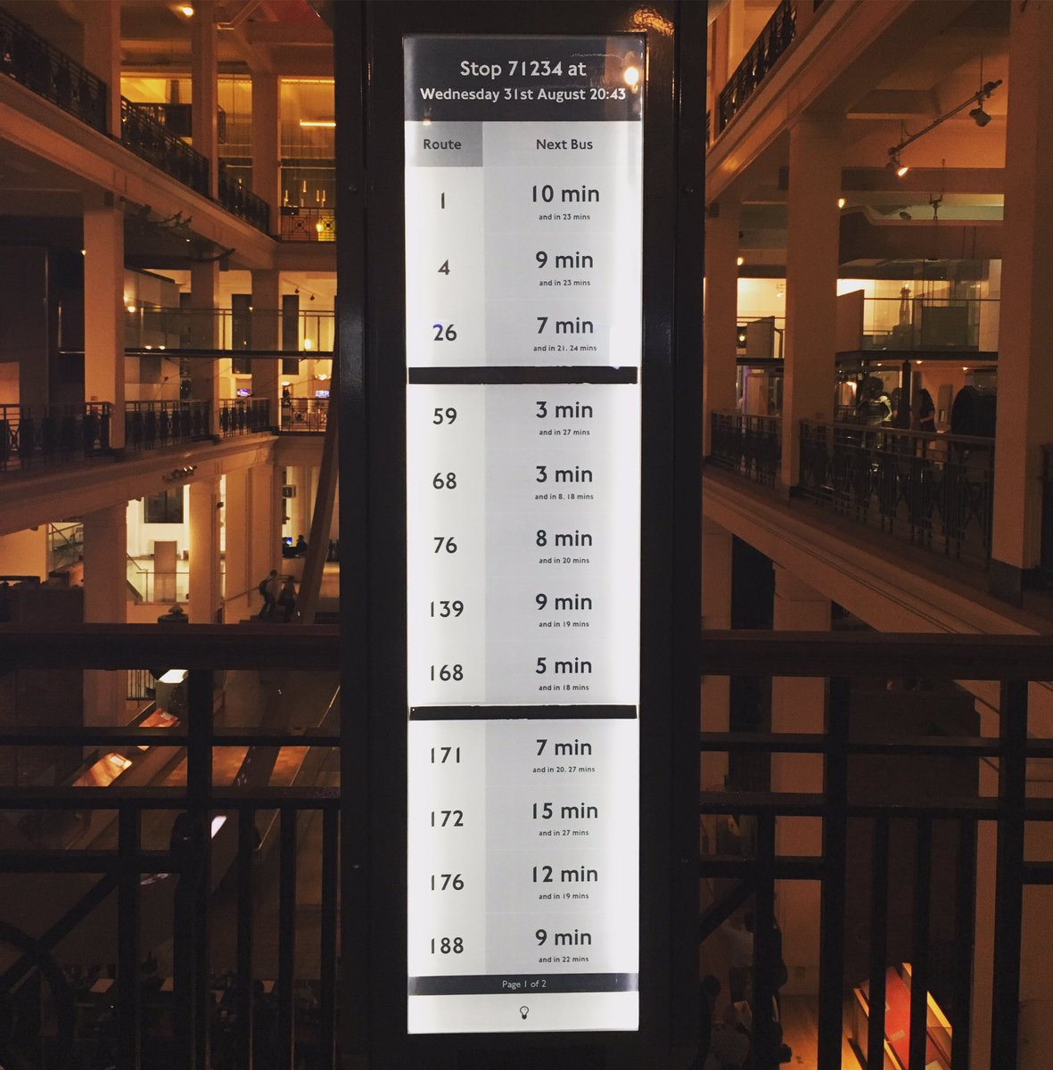 sciencemuseum's tweet image. Checking out the future of bus stops (think kindle) with @TfL #SMLates
