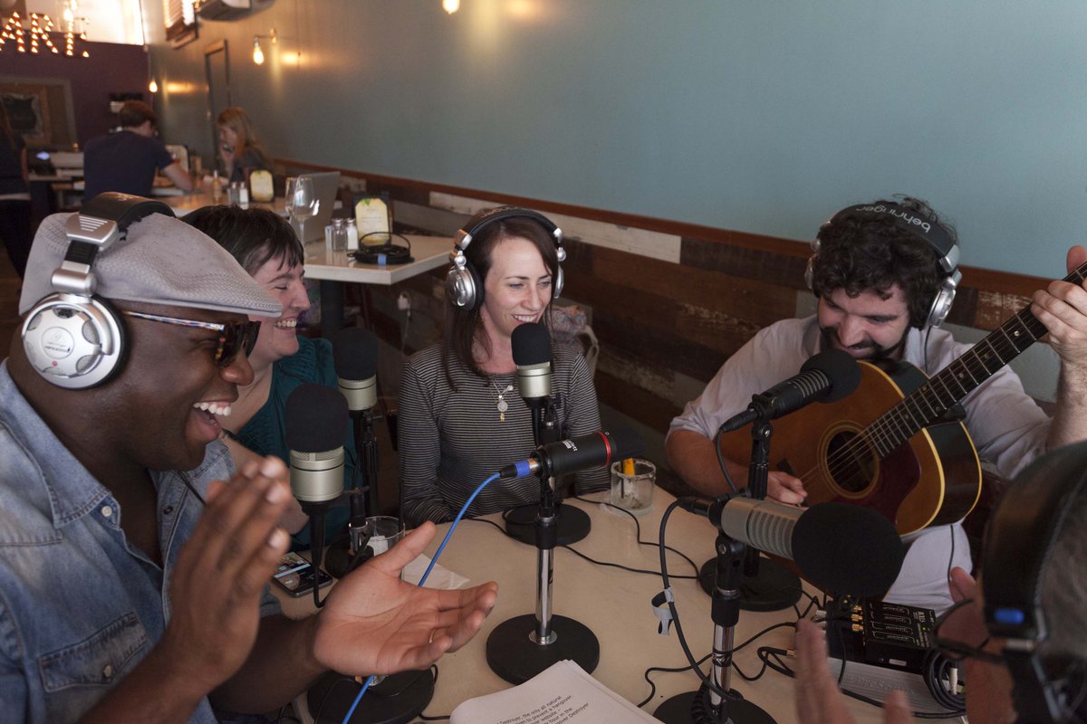 The next big thing? <a href="/FunkyBigSam/">Big Sam</a> <a href="/AndrewDuhon/">Andrew Duhon</a> <a href="/CecileMonteyne/">Cecile Monteyne</a> improv a song  bit.ly/gobyari