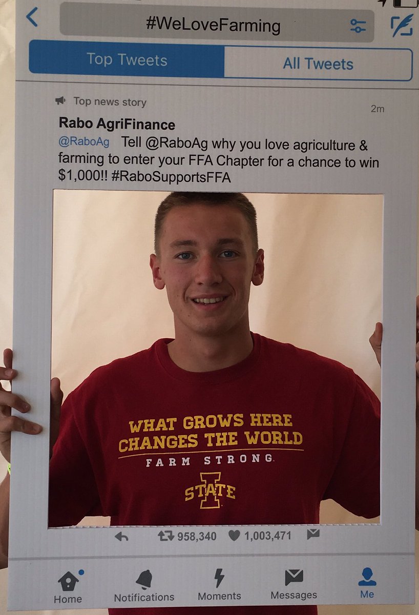 I am very thankful for the Jesup FFA chapter and for the support from Rabo bank! @RaboAg #RaboSupportsFFA @JesupAgEd