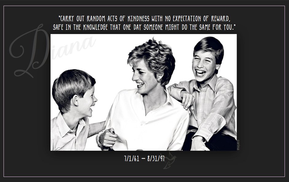 We lost a vivid light of humanity and goodness 19 years ago and two young boys their mother. RIP #PrincessDiana💖
