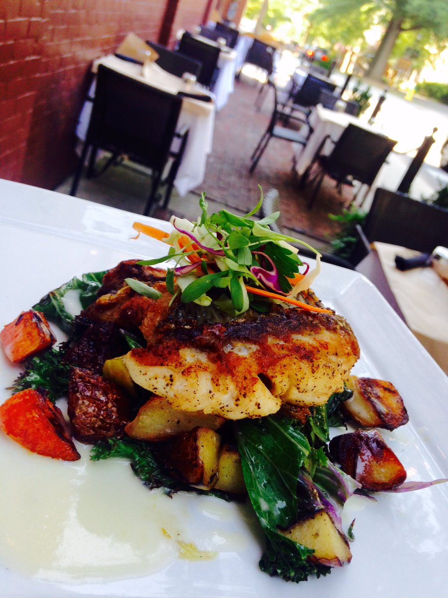 It is a perfect night to join us on our patio and enjoy our feature, Pan Seared Grouper over a warm kale salad.