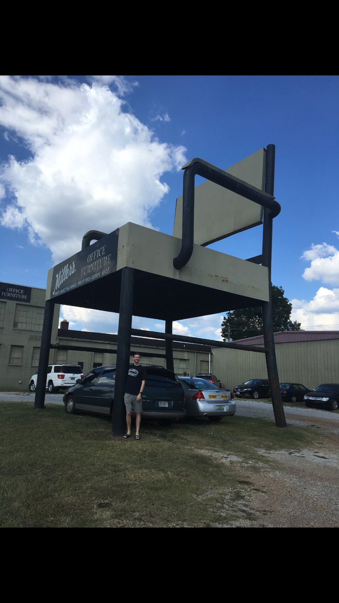 Matthighs's tweet photo. World's largest office chair for world's largest regional manager, Michael Klump @SteveCarell @theofficenbc https://t.co/LBeyGszehO