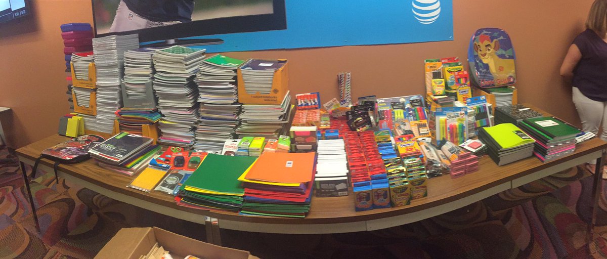 We were able to collect over 1400 school supplies for our local Miami orphanage #team_bryan #Mia7ATT #TuggleNation