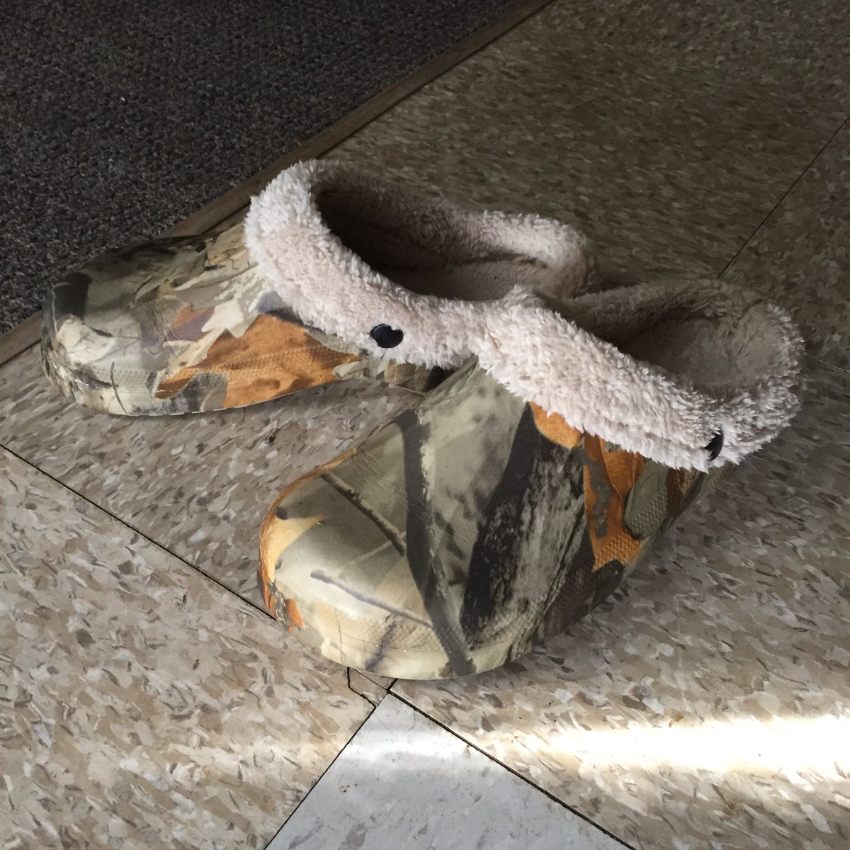 PartTimeGoose's tweet image. School/Winter ready with my new croc purchase today.