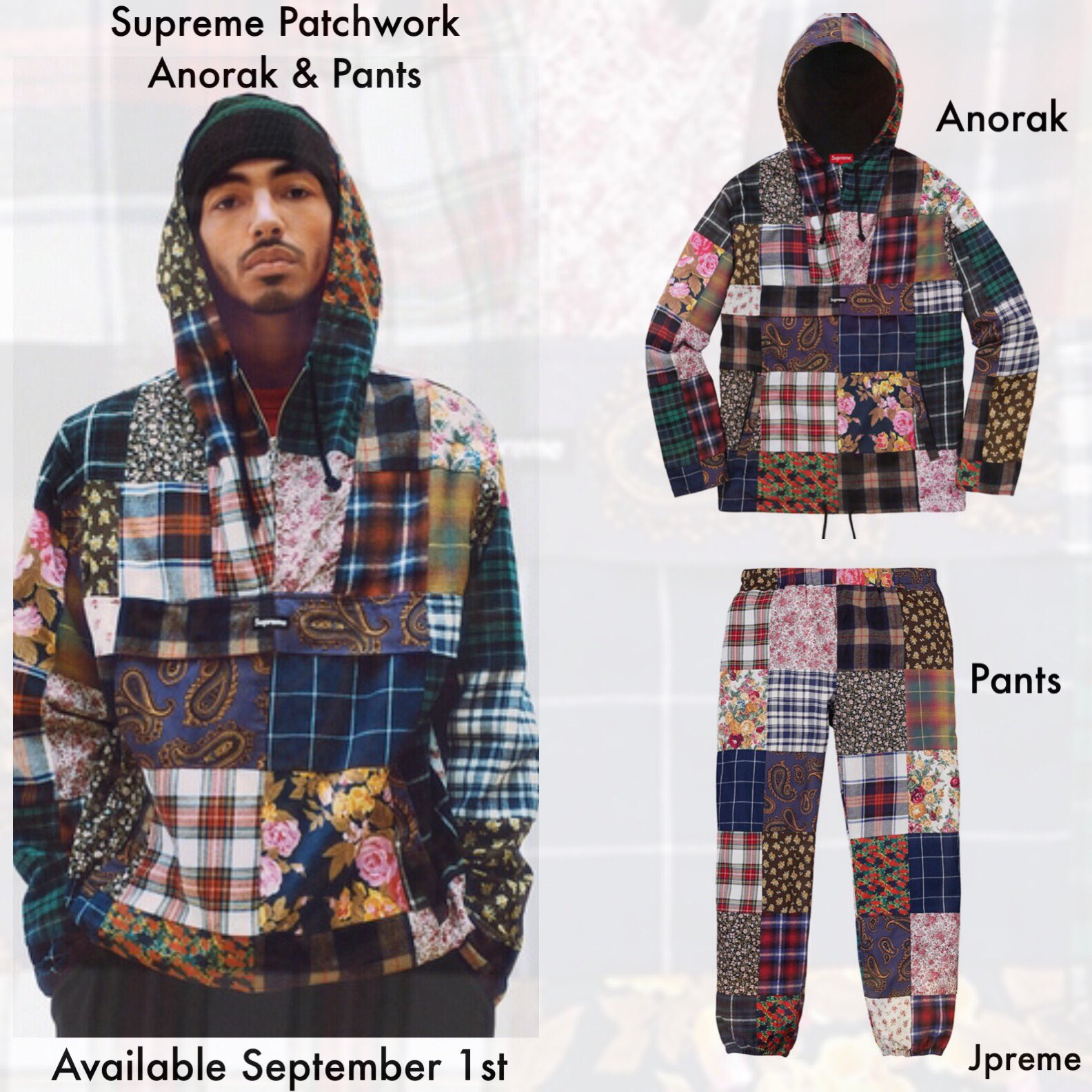 supreme patchwork anorak Lサイズ