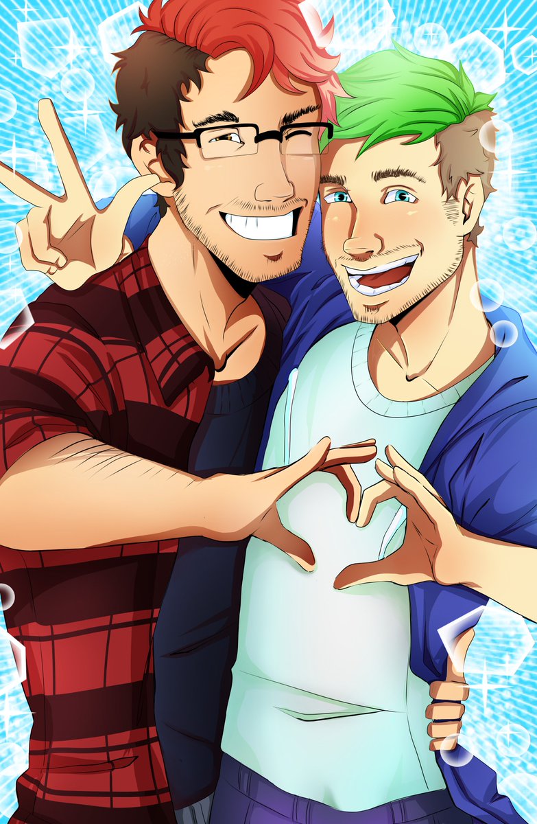 Ototobo's tweet photo. Septiplier Away~ ( ˘ ³˘)♥ #septiplier #markiplier #jacksepticeye #markxjack https://t.co/WBdGBfrQ8p
