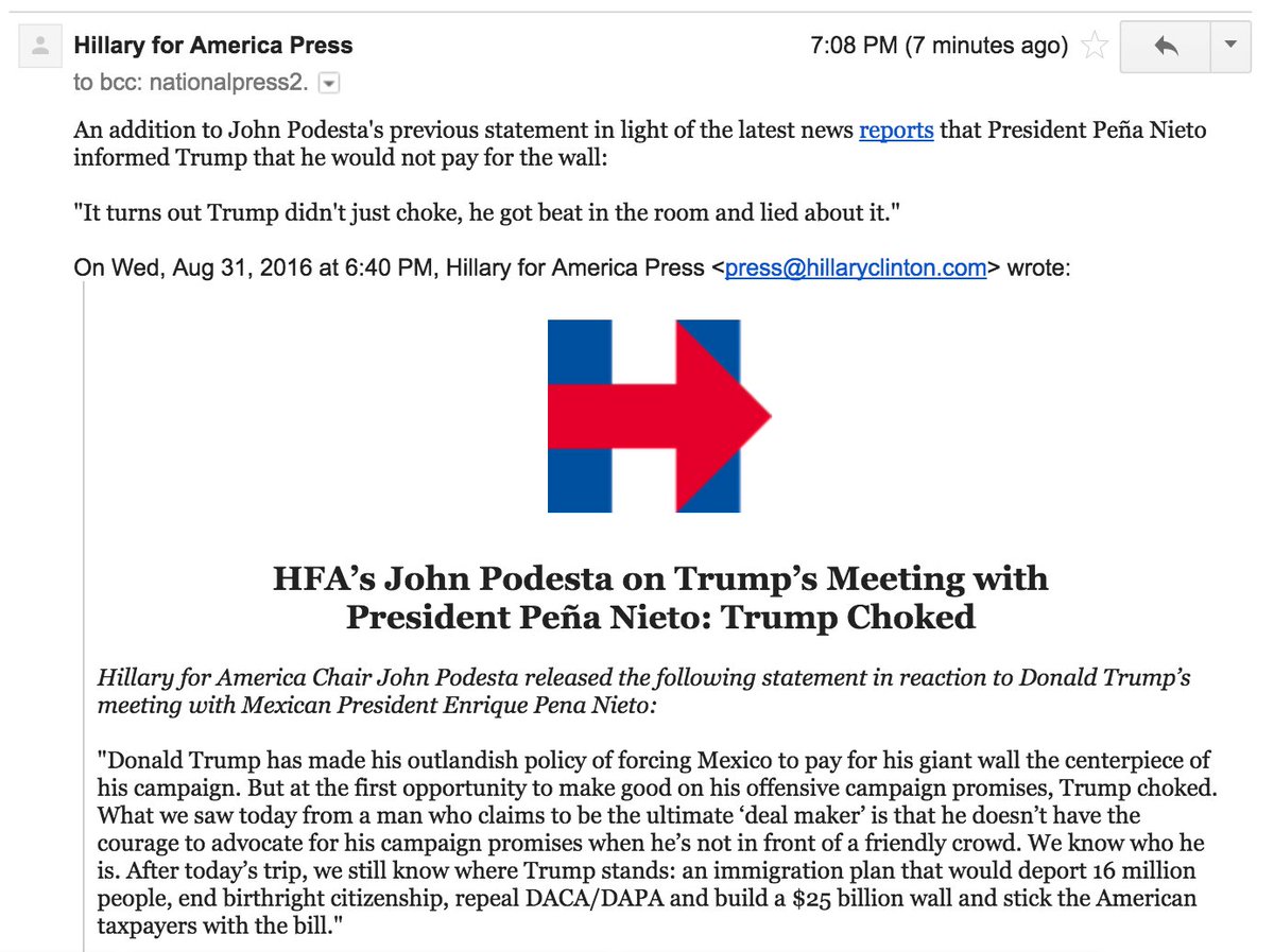 'It turns out Trump didn't just choke, he got beat in the room and lied about it.' —@JohnPodesta