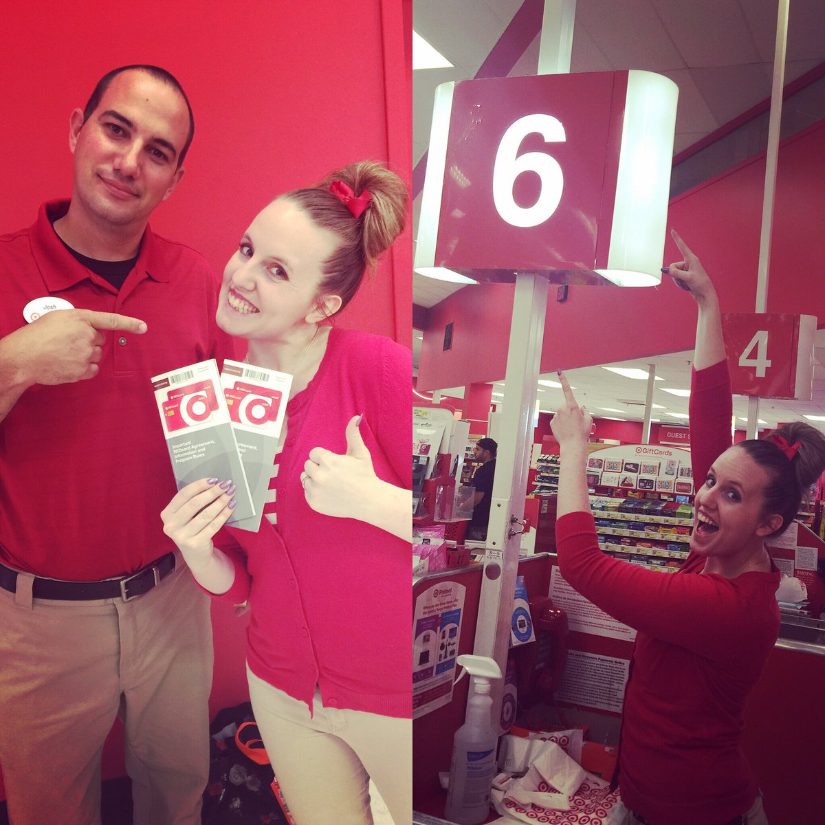 MarinaLeah's tweet image. Had a fun competition with Josh today, and I won! Such a good day at work! #lovemyjob #redcardchallenge #GSTL #ETLAP