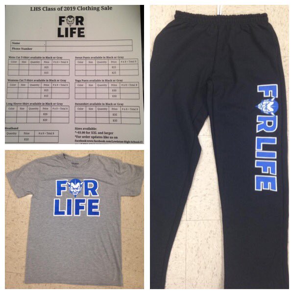 Get your Lewiston Blue Devil For Life spirit wear today from the Class of 2019 #bluedevilforlife