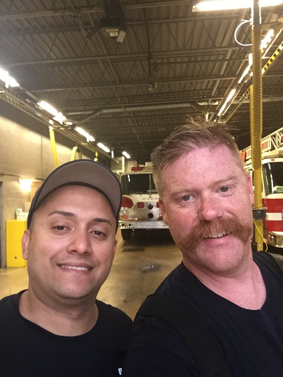 Lt_JasonGreer's tweet photo. So this guy made a guest appearance as my driver tonight &amp; even took us to a little fire. #Brotherhood #ff https://t.co/PNRSNAkmMj