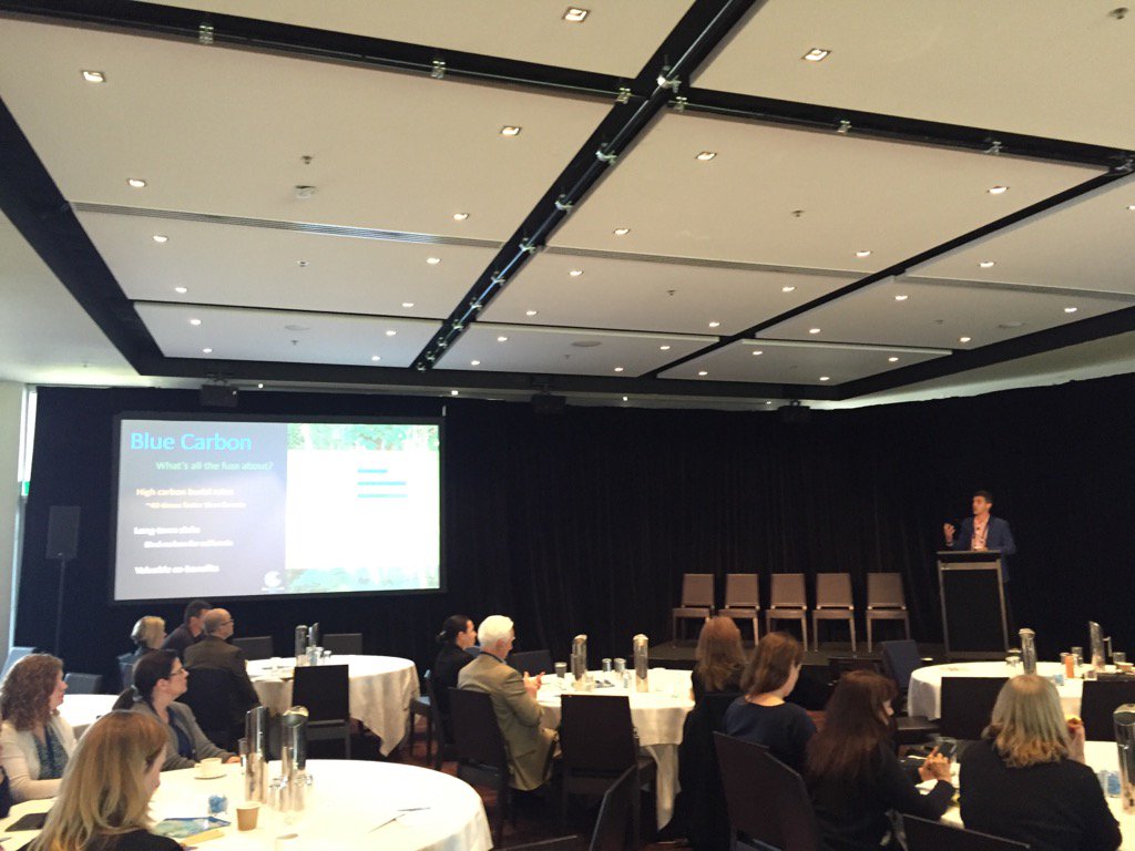 Dr Peter Macreadie presenting what we've learnt from five years of Blue Carbon Science <a href="/PeterMacreadie/">Prof. Peter Macreadie</a> #C2CMelb2016