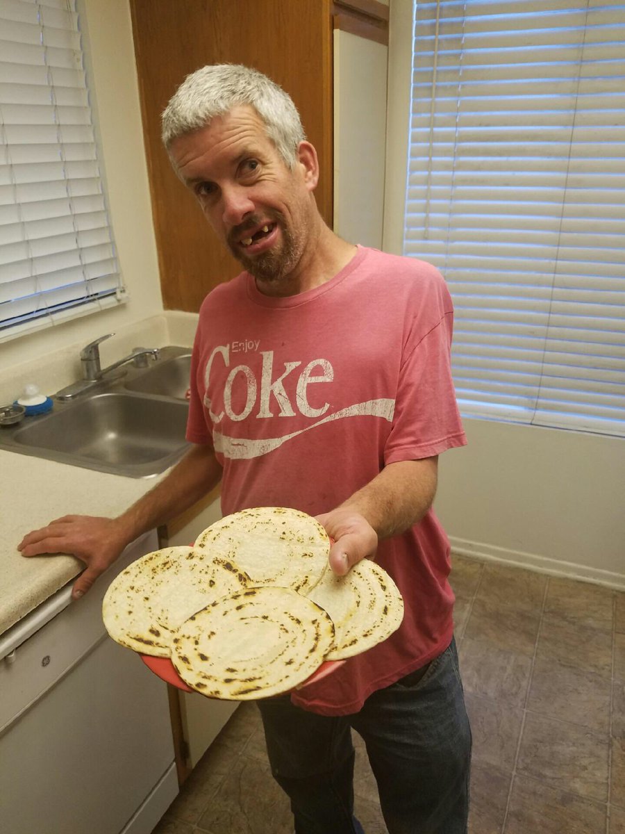 ABLEocCA's tweet image. Chris making himself burritos! #assistingBetterLifeExperiences #disability #BornThisWay
