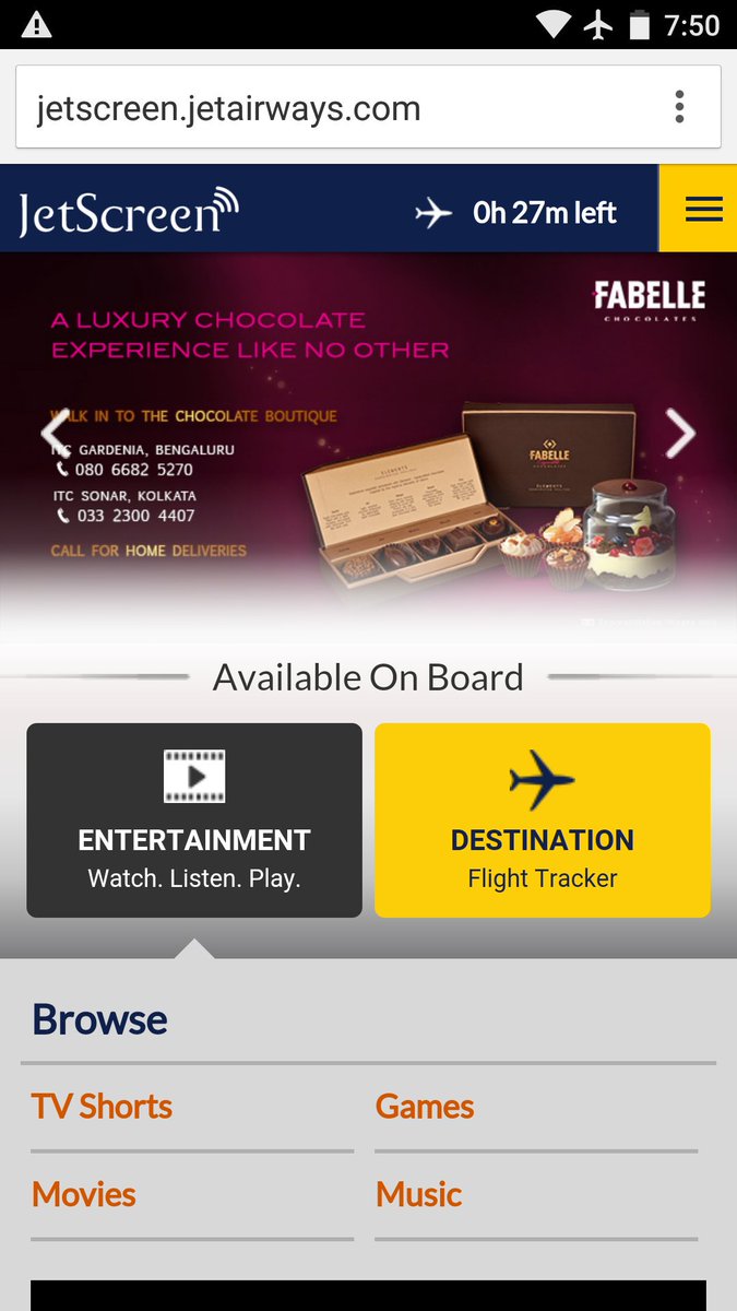 maulikhpatel's tweet image. Good initiative @jetairways by starting inflight entertainment #jetscreen movies music game and flight update