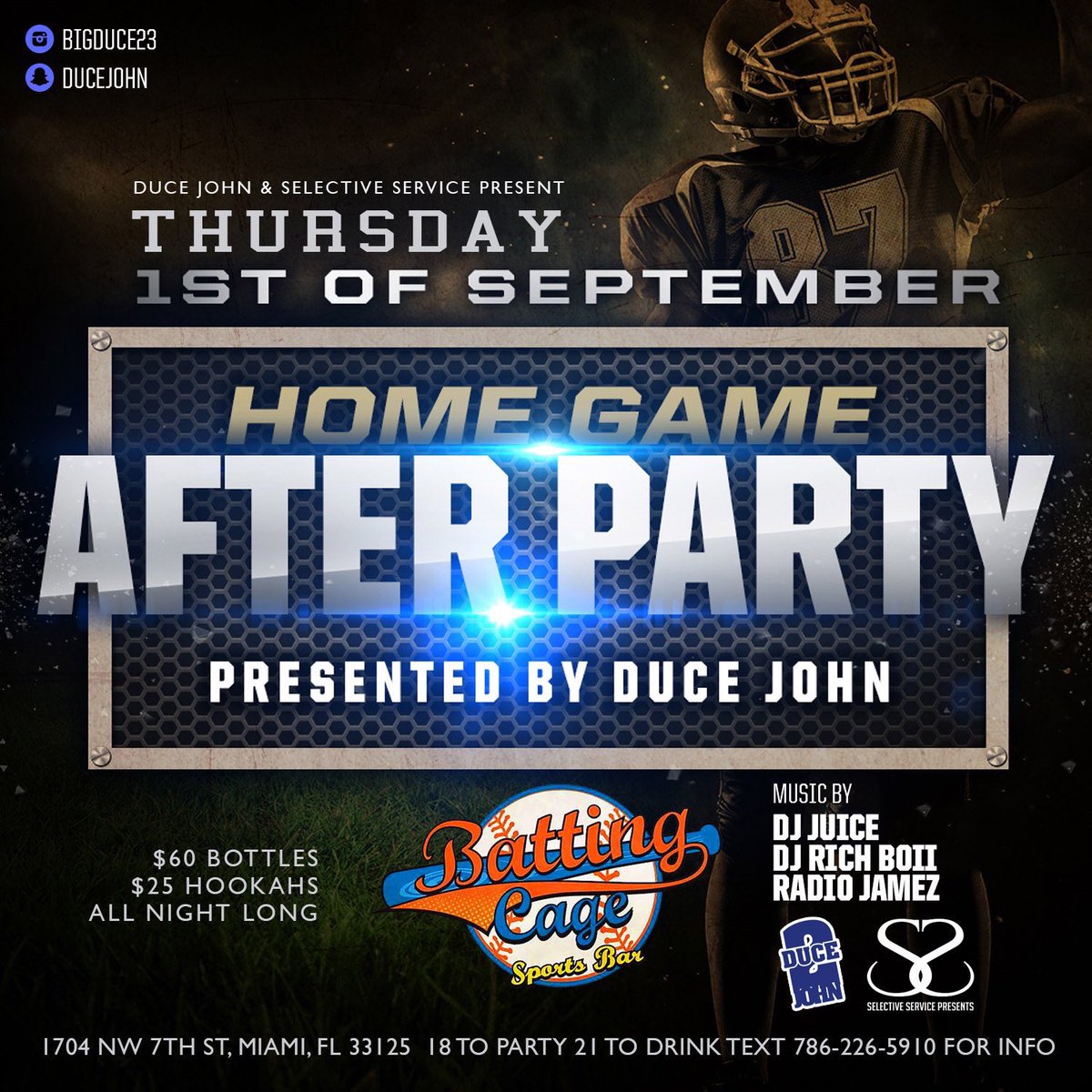 mrkizzyking's tweet photo. Tomrrow night #FIU Official After Party ✨🔑 Come Thru!
#FIU20 #FLOMO19 #FIU19 #BARRY20 #BARRY19 https://t.co/odF7sWm57t