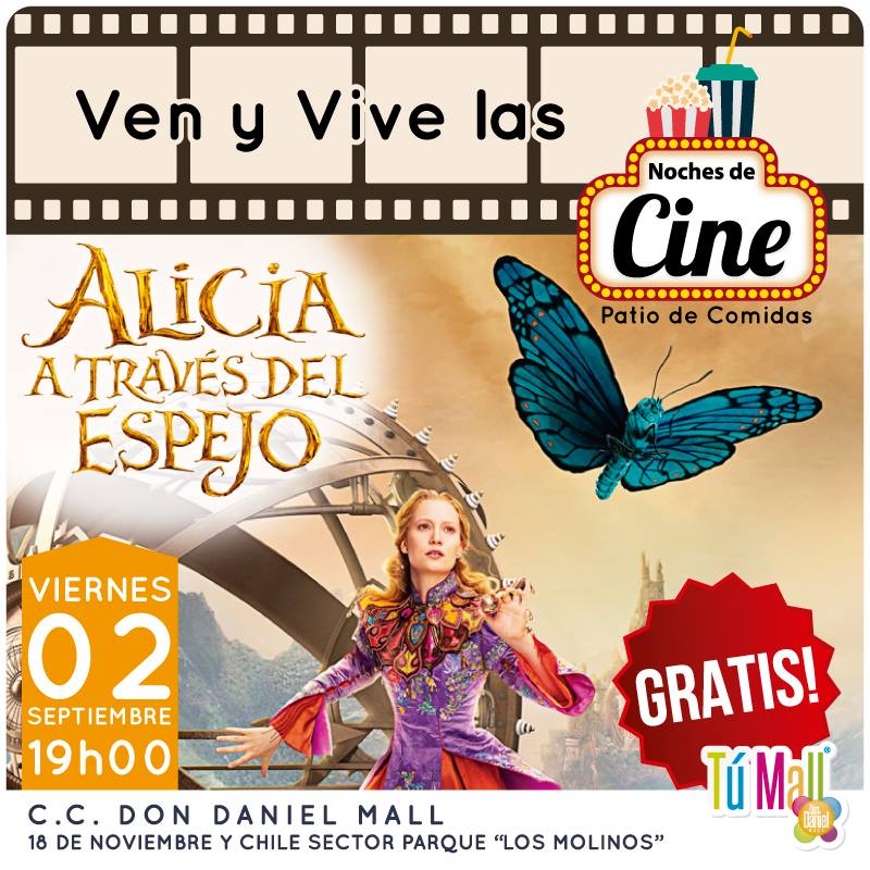 ConectadosLoja's tweet photo. #NochesDeCine
Regresaron Las Noches de Familia en #MallDonDaniel
Viernes 02SEP19.00 #Loja
#AliciaAtravesDelEspejo https://t.co/3J90yfZ4zN