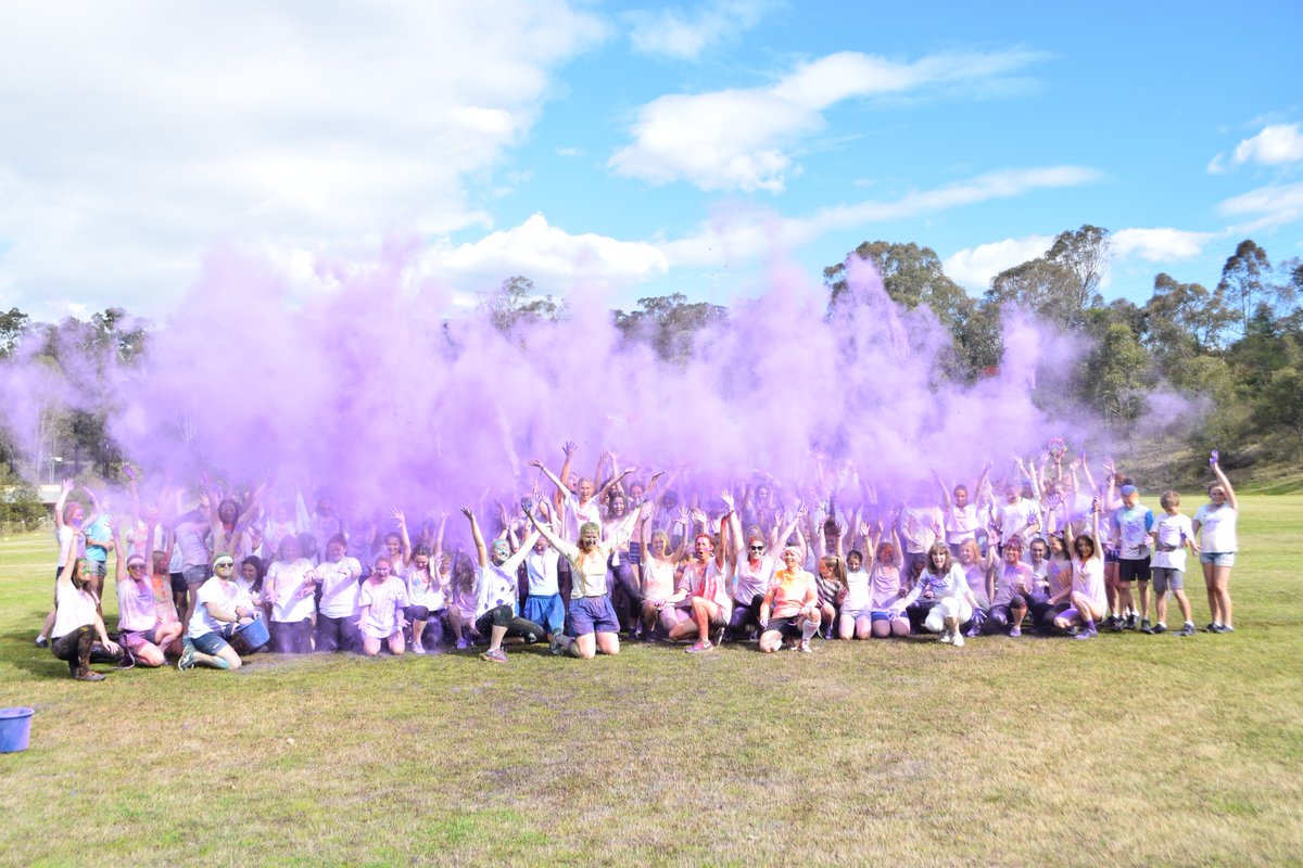 colohighschool's tweet photo. Colo High School celebrates @WearitPurple with a fantastic colour run, amazing guest speakers and a purple picnic! https://t.co/wc4PmCpbjG