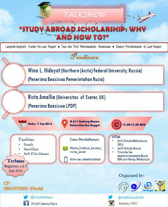 Mau tahu tips dan trick jitunya? 💡💡

Talkshow Study Aboard Scholarship: Why and How To? 🔎🗺🔑