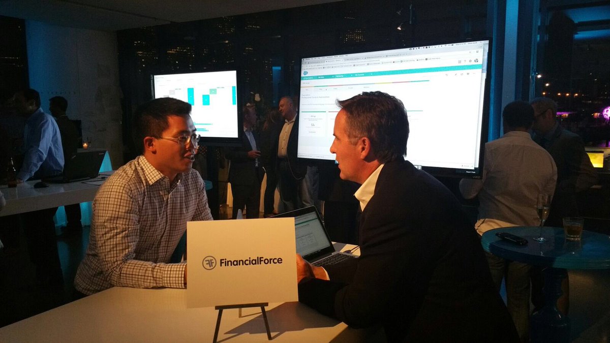 CertiniaInc's tweet image. .@RaphaelBres and Steve Goldt at the #SalesforceWave party